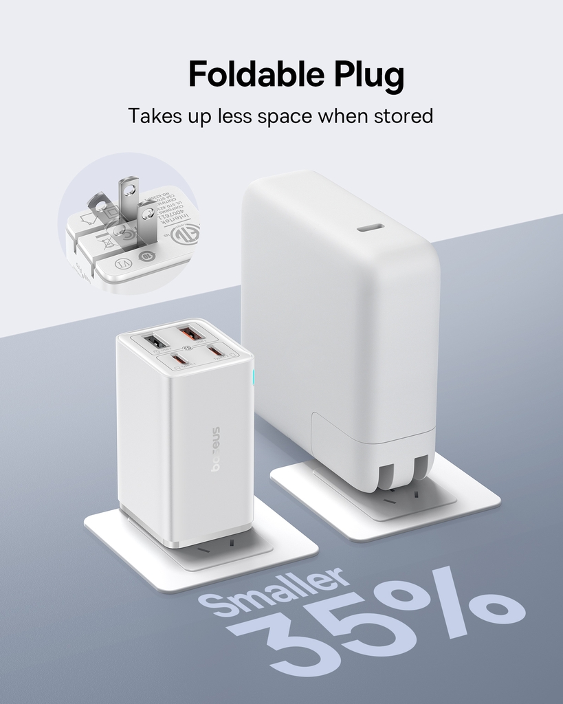 Củ Sạc Nhanh Baseus GaN6 Pro Fast Charger 2C+2U 65W (Multi Quick Charger Support)