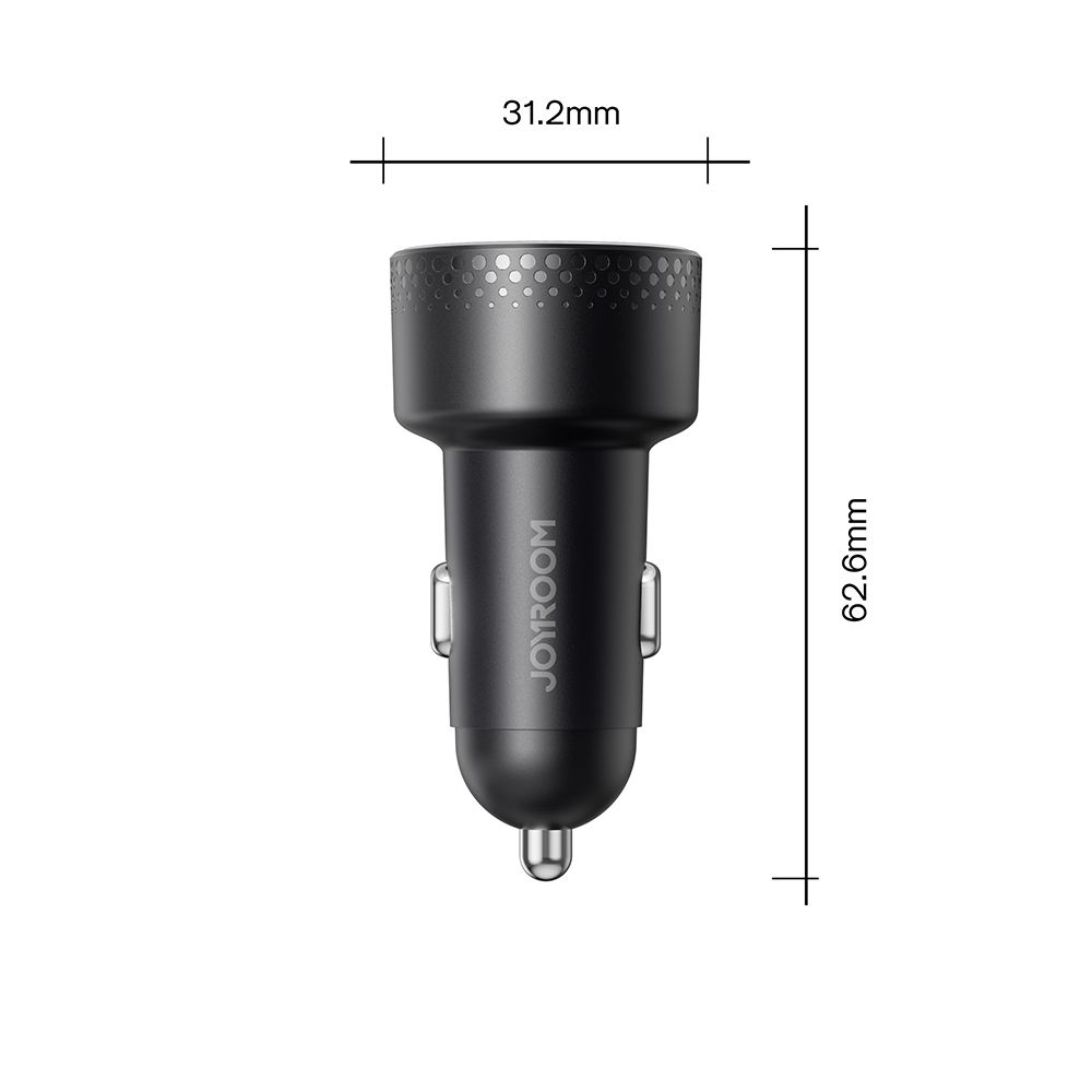 Tẩu sạc nhanh Joyroom CCD01 53W 2 cổng sạc A+C màn hình hiển thị Digital Display Car Charger