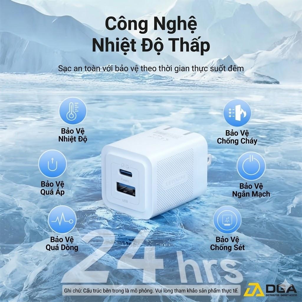 Bộ Sạc Nhanh C+A Kèm Cáp C to C VENTION FEQ 30W (GaN Charger)