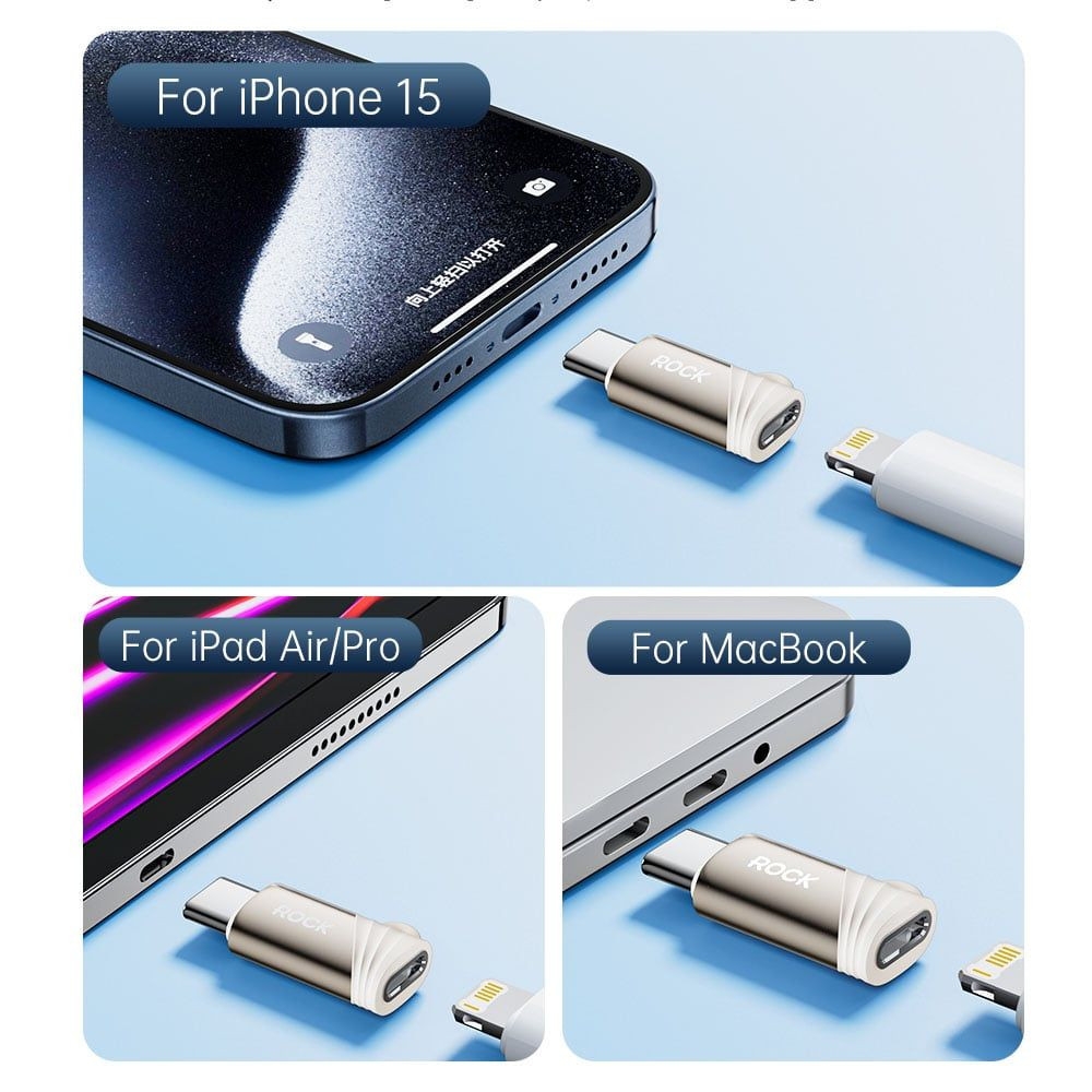 Đầu chuyển OTG ROCK SPACE L12 USB-C to Lightning