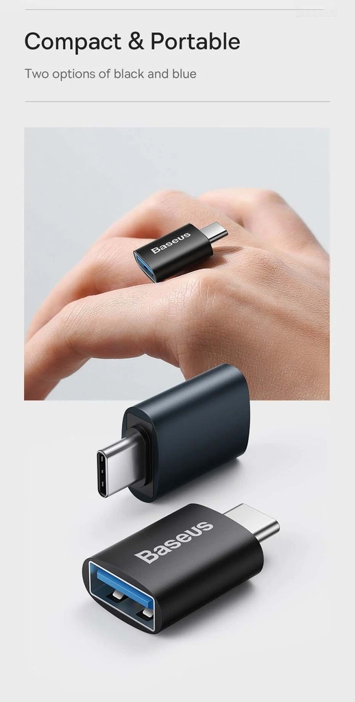 Đầu chuyển OTG Type C to USB 3.1 tốc độ cao Baseus Ingenuity Series Mini OTG Gen2
