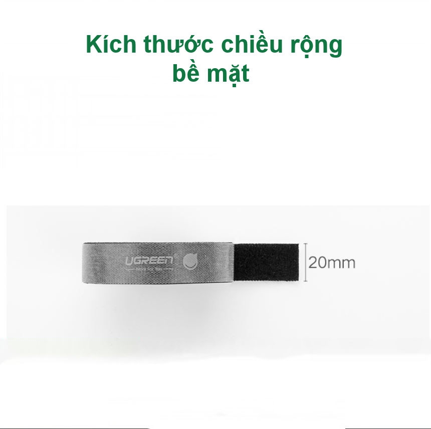 Dây dán, quấn cáp Velcro UGREEN LP124 Cable Organizer