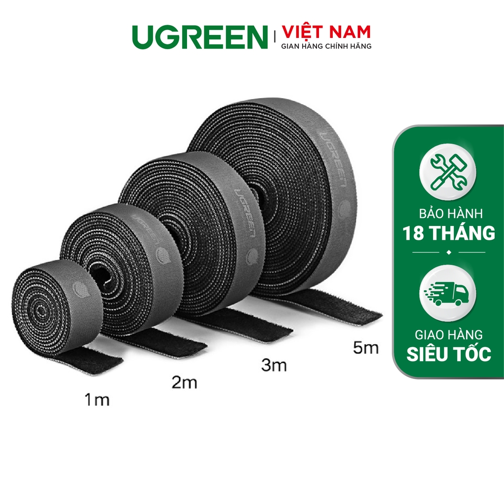 Dây dán, quấn cáp Velcro UGREEN LP124 Cable Organizer