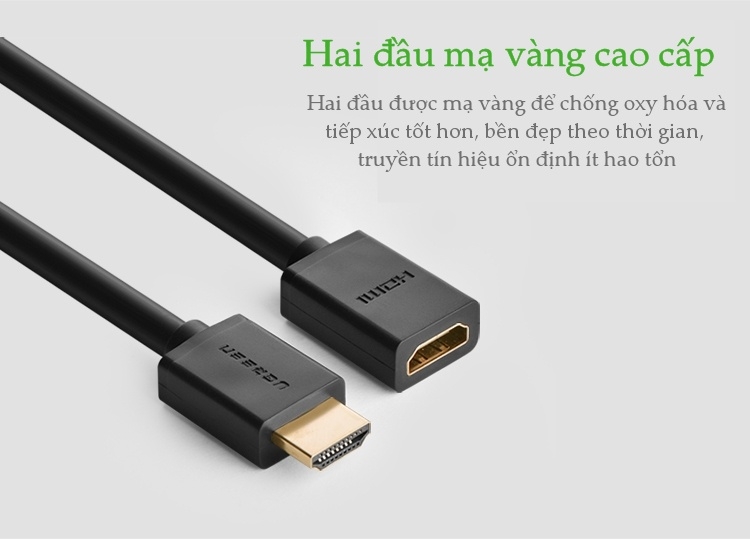 UGREEN HDMI Male to Female Cable 0.5m (Black)