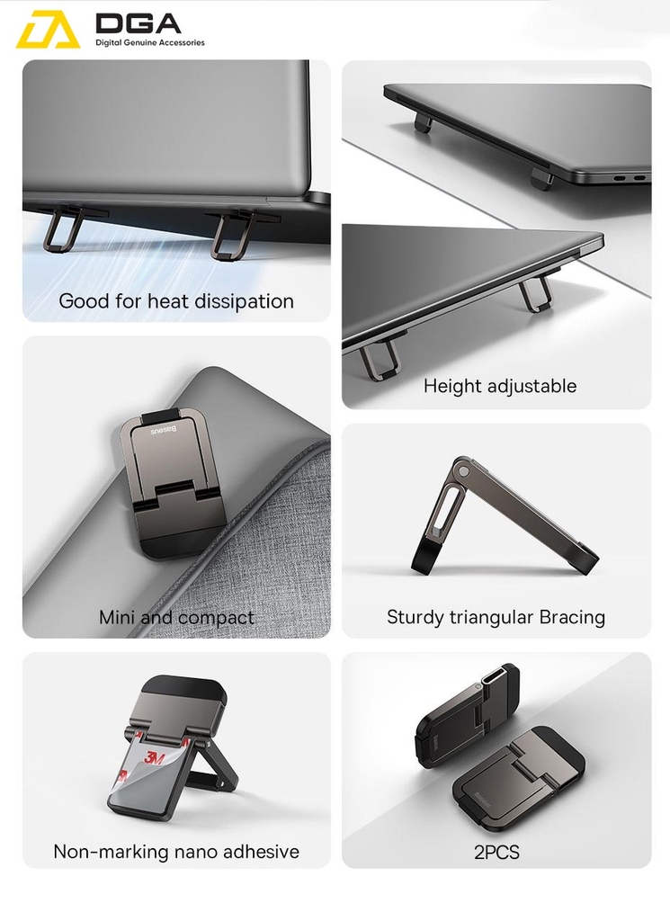 Đế Tản Nhiệt Đa Năng Siêu Nhỏ Gọn Cho Laptop/Macbook Baseus Slim Laptop Kickstand