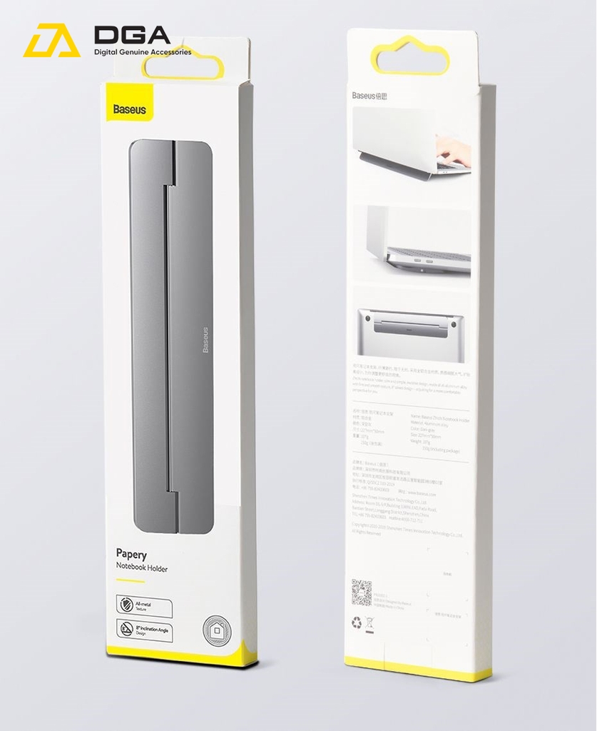 Đế tản nhiệt dạng xếp, siêu mỏng Baseus Papery Notebook Holder