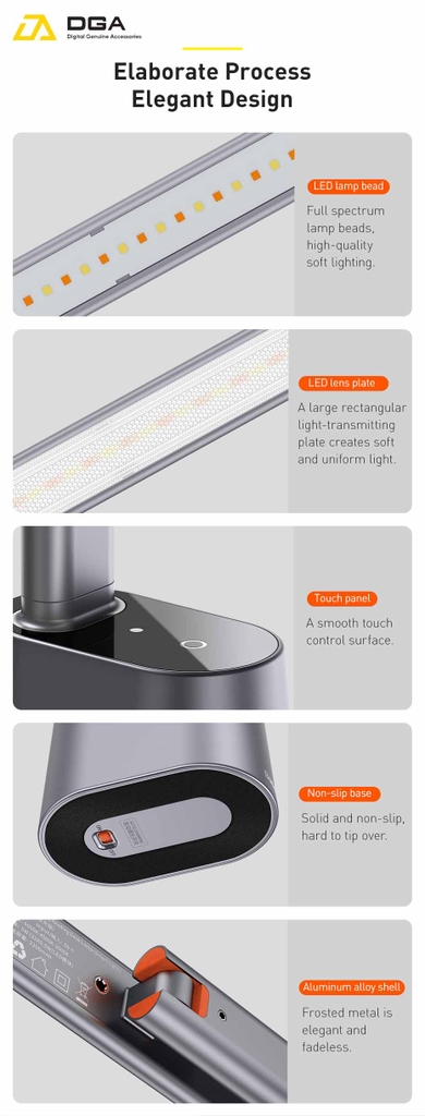 Đèn để bàn thông minh Baseus Smart Eye Series Charging Folding Reading Desk Lamp
