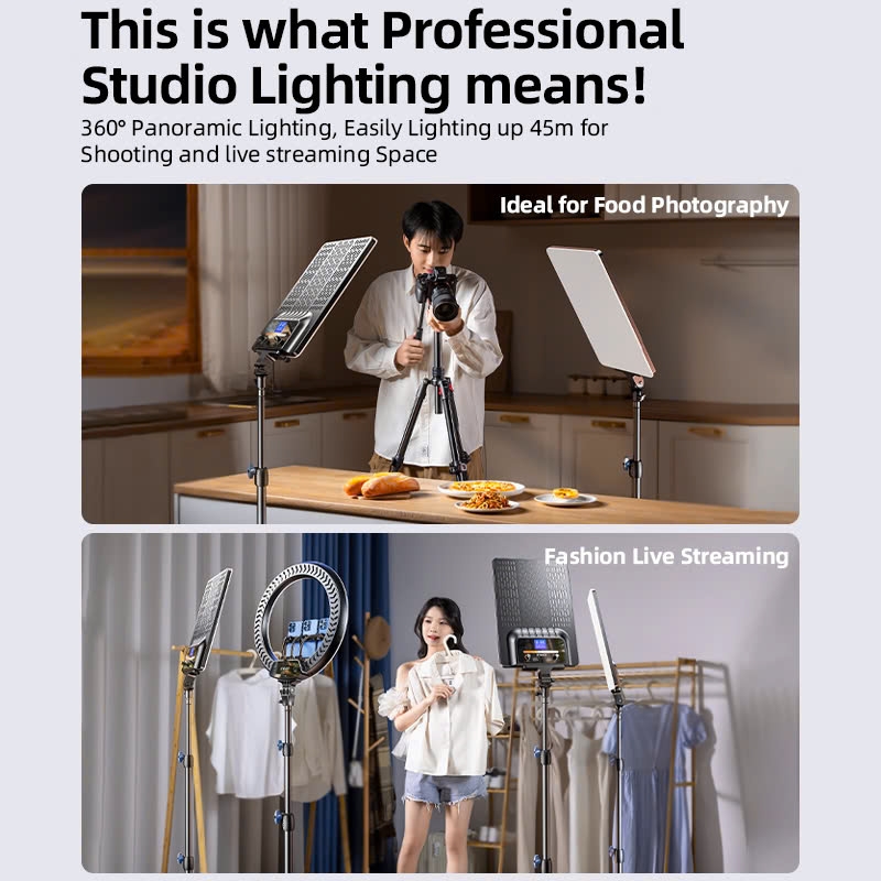 Đèn RGB Studio Streaming chuyên nghiệp Rtako AR GTB-P300T (19″ Panel Light)