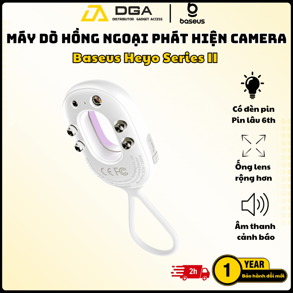Máy Dò Hồng Ngoại Phát Hiện Camera Baseus Heyo Series II Camera Detector