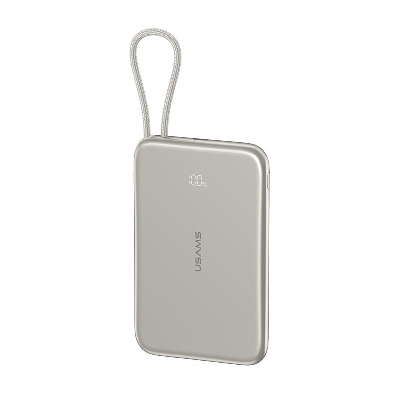 Pin sạc dự phòng USAMS CD227 20W Ultra-thin Magnetic Digital Display Power Bank With Type-C Cable - XJ Series 5000mAh