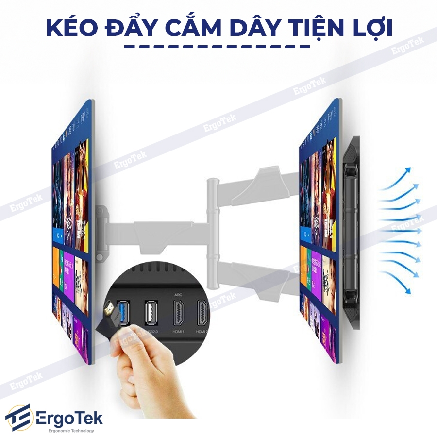 Giá treo Tivi xoay đa năng Ergotek E65 32-75inch