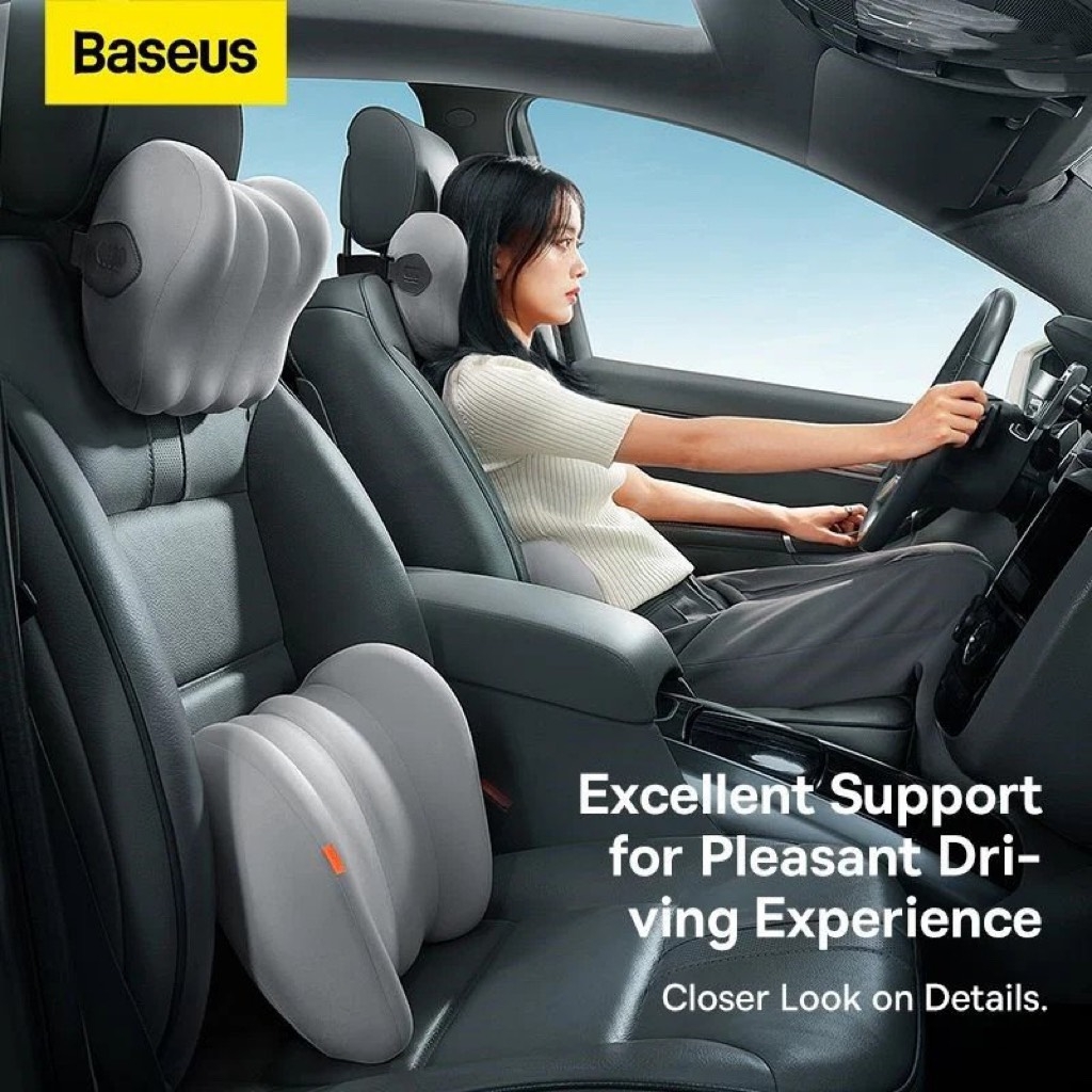 Gối tựa lưng xe hơi Baseus Comfort Ride Lumbar cotton mềm