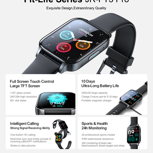 Đồng hồ thông minh Joyroom FT3 Fit-Life Series Smart Watch-Dark Gray