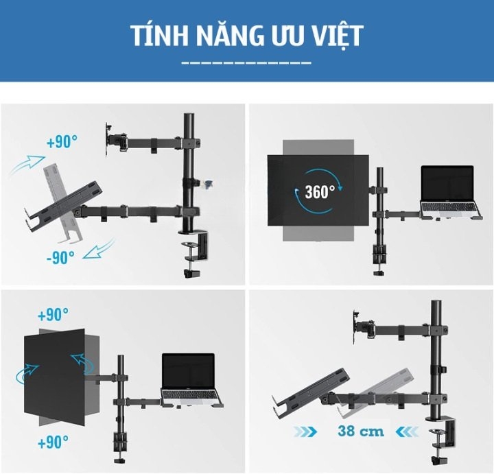 Giá đỡ màn hình, laptop Ergotek EZ4 lên đến 32 inch