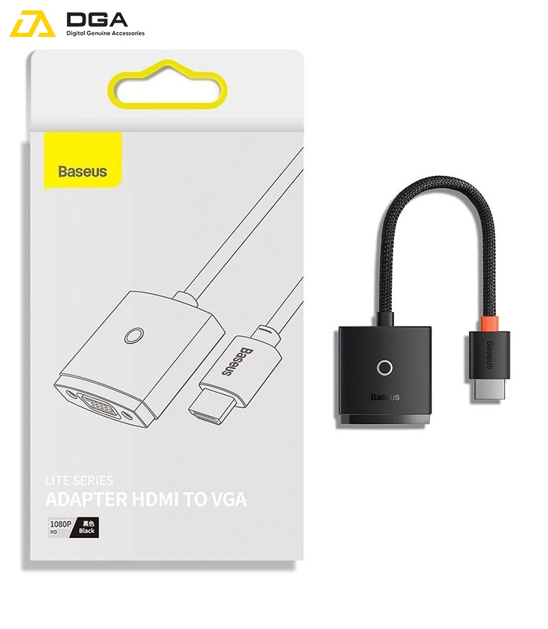 Hub Chuyển Đổi Kết Nối Baseus Lite Series Adapter HDMI to VGA