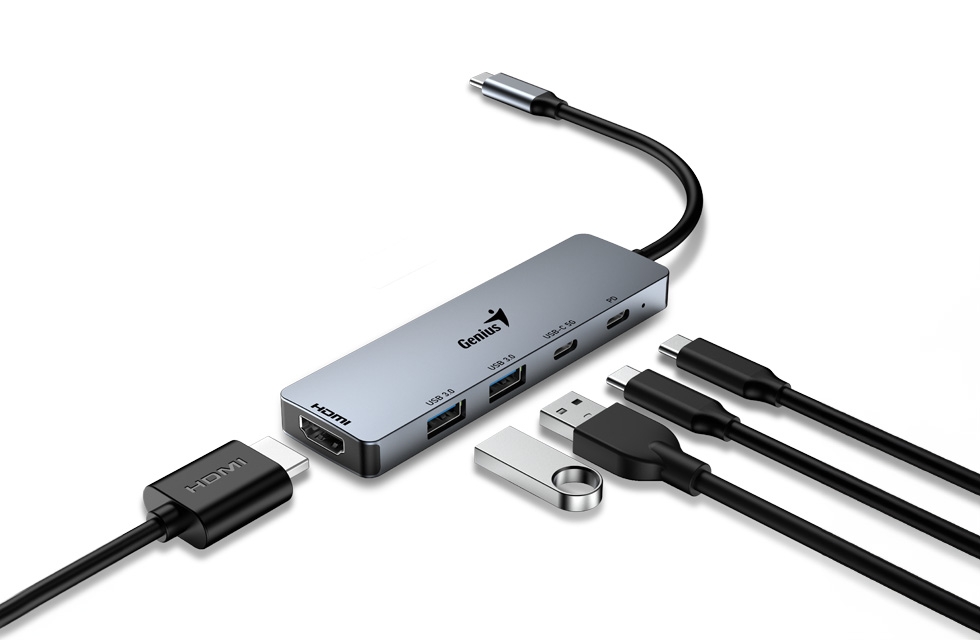 Hub USB chuyển đổi Genius 5 in 1 UH-500