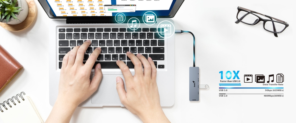 Hub USB chuyển đổi Genius 5 in 1 UH-500