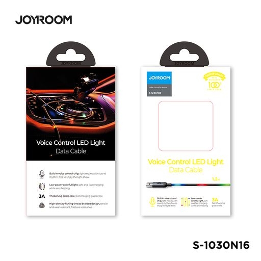 Cáp sạc Joyroom S-1230N16 Voice Control LED Light  Data Cable
