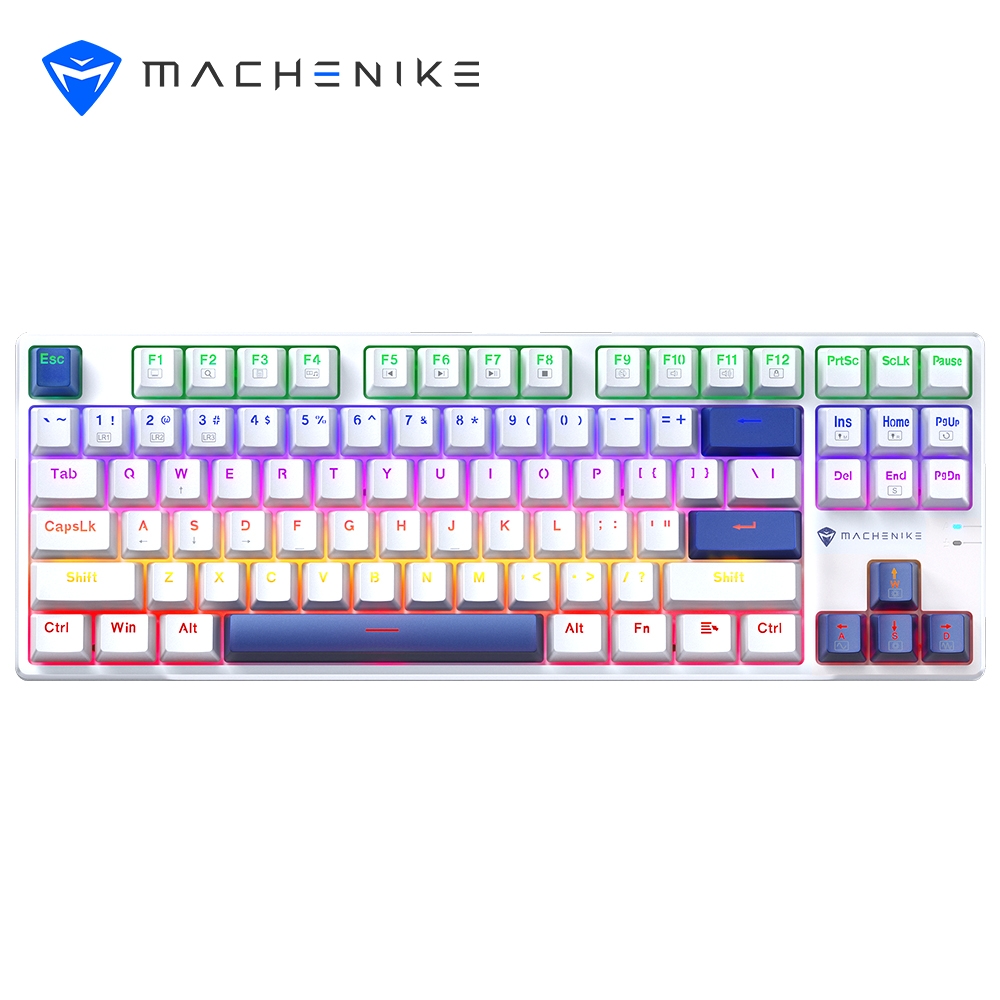 Bàn phím cơ Machenike K500B-B87 Wired Mixed Light - Hàng chính hãng VN
