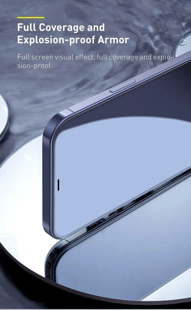 Kính cường lực 3D tràn viền dùng cho iPhone 12 Series Baseus full-Screen Curved Tempered Glass