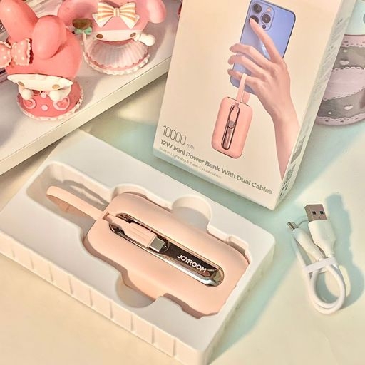 Sạc dự phòng Joyroom L012 Colorful Series 22.5W mini Power Bank with Dual Cables 10000mAh