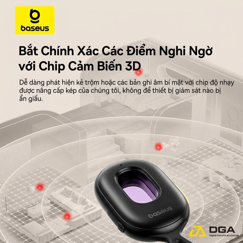 Máy Dò Hồng Ngoại Phát Hiện Camera Baseus Heyo Series II Camera Detector