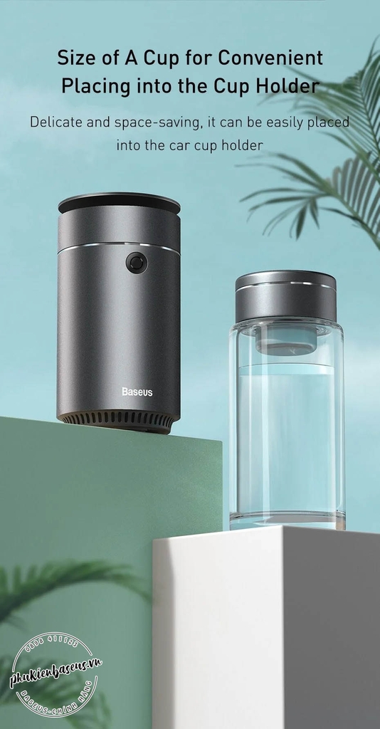 Máy xông tinh dầu mini, phun sương tạo ẩm, dùng cho xe hơi Baseus Time Aromatherapy Humidifier