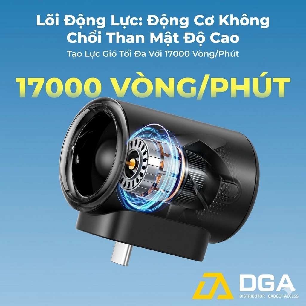 Mô đun quạt tốc độ cao dùng thêm cho pin dự phòng AECOOLY Air Mate (17000RPM, 4-Speed Level Adjustment)