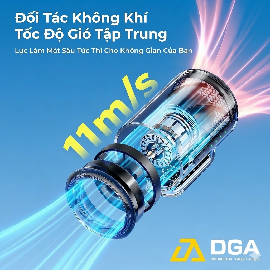 Mô đun quạt tốc độ cao dùng thêm cho pin dự phòng AECOOLY Air Mate (17000RPM, 4-Speed Level Adjustment)