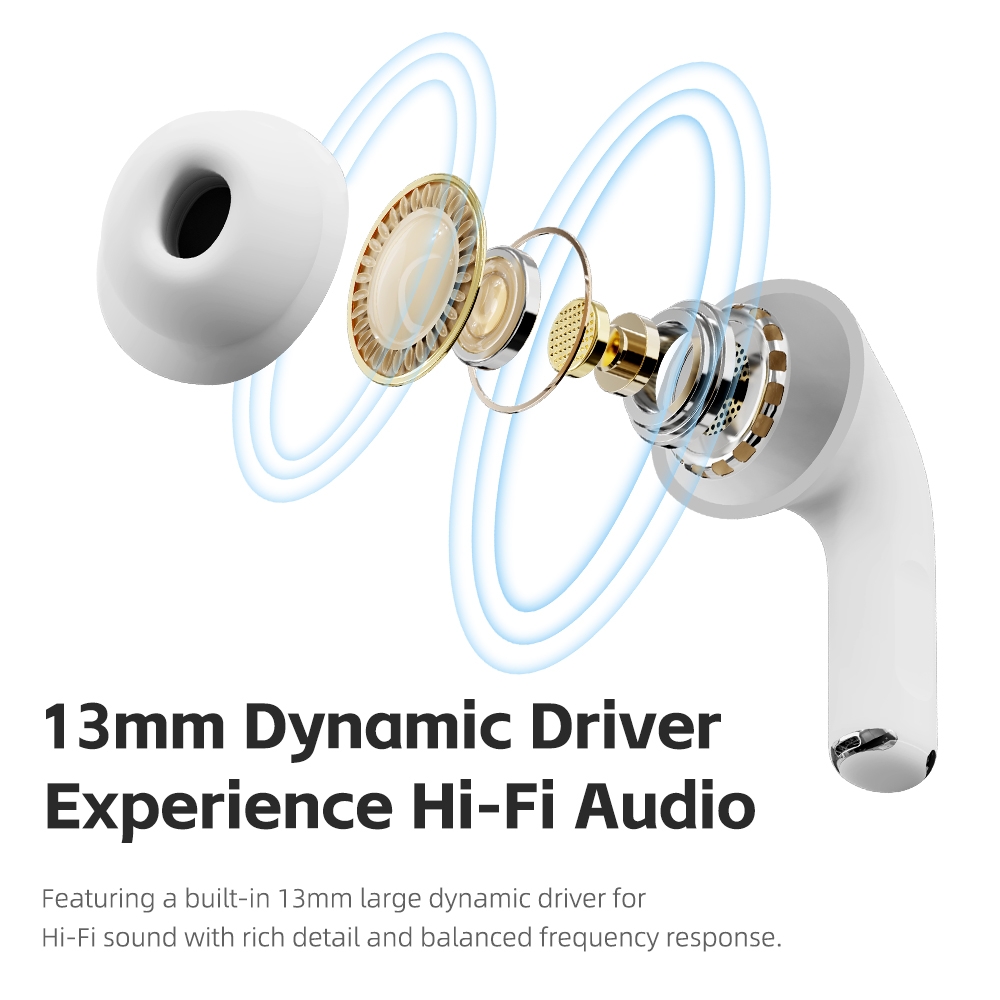 Tai Nghe Bluetooth TWS ROCK Doraemon S1 Smart Touch Screen (Bluetooth v5.4, 16H, LCD Full-Color Touchscreen, 13mm Dynamic Driver, Hi-Fi Audio)