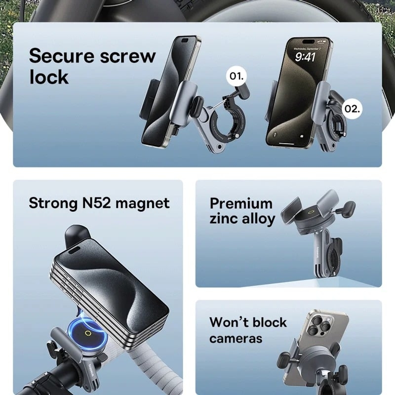 Giá Đỡ Điện Thoại Kẹp Dành Cho Xe Đạp Baseus PrimeTrip Series