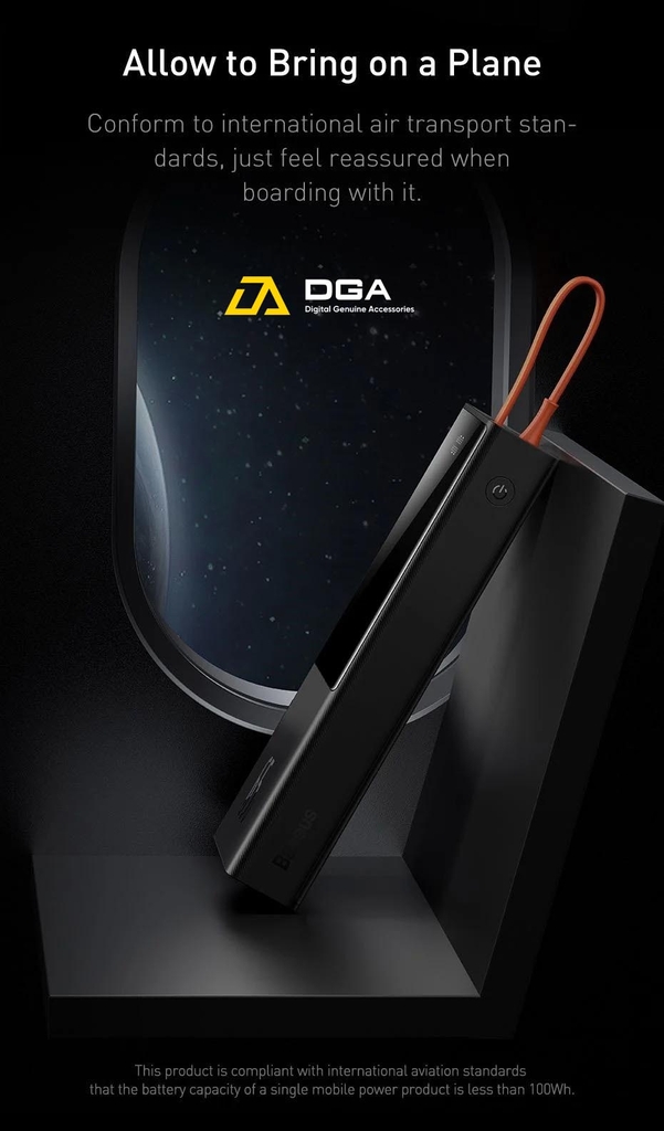 Pin sạc dự phòng 65W 20000mAh công suất cao Baseus Elf Digital Display Fast Charging Power Bank