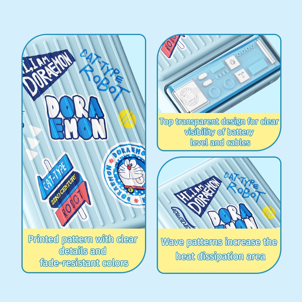 Pin Dự Phòng ROCK SPACE Doraemon P96 Fast Charging (10000mAh, Doraemon Authentic Licensed)