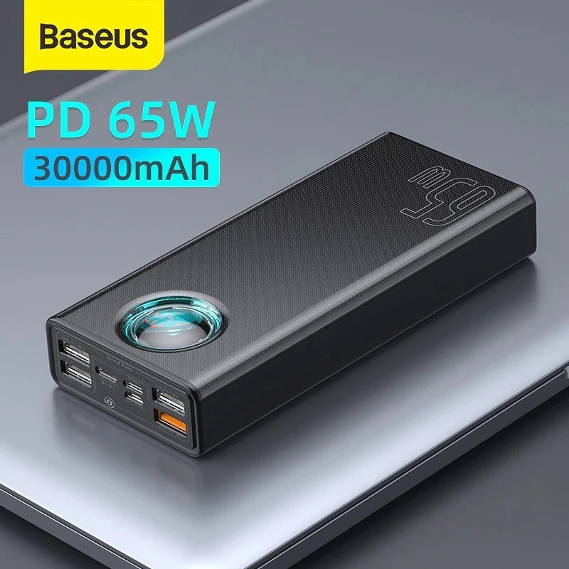 Pin sạc dự phòng 30000 mAh Baseus Amblight 65W Digital Display Quick Charge Power Bank