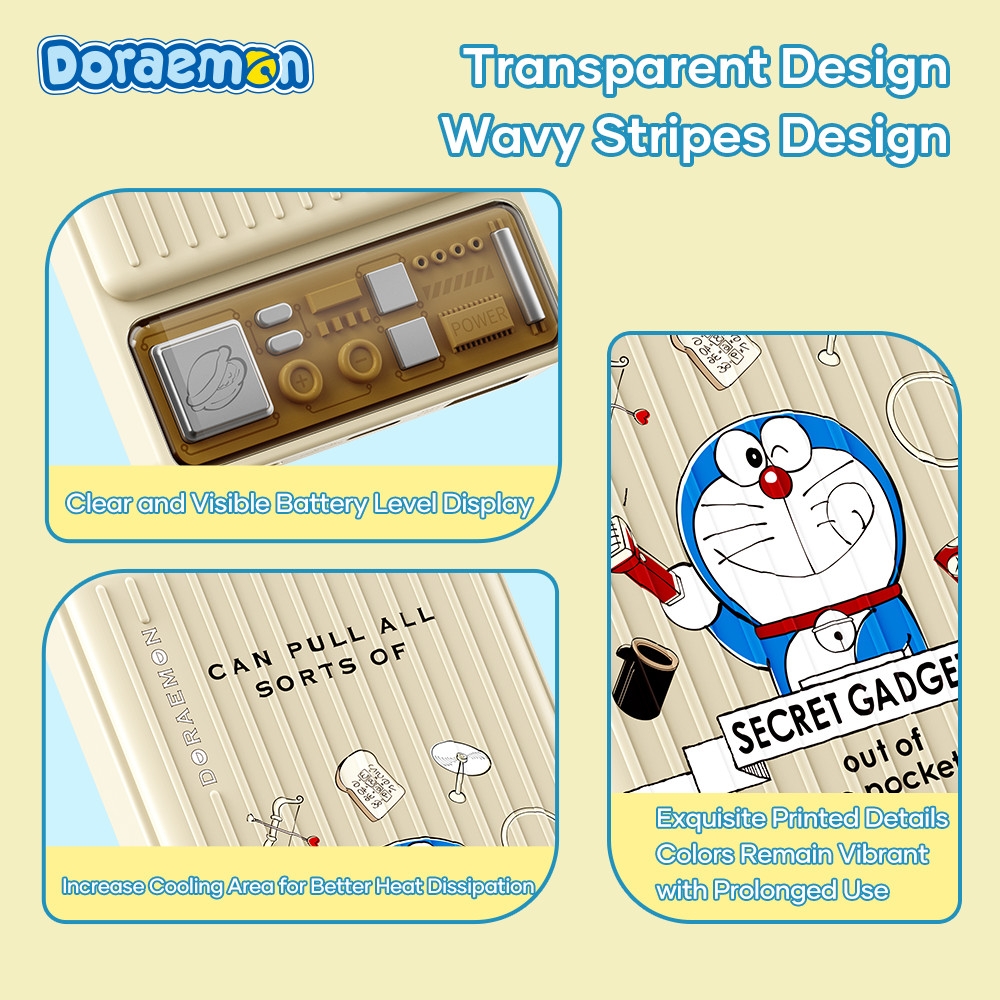 Pin Sạc Dự Phòng ROCK SPACE Doraemon P98 Fast Charging (10000mAh, 20W, Doraemon Authentic Licensed)