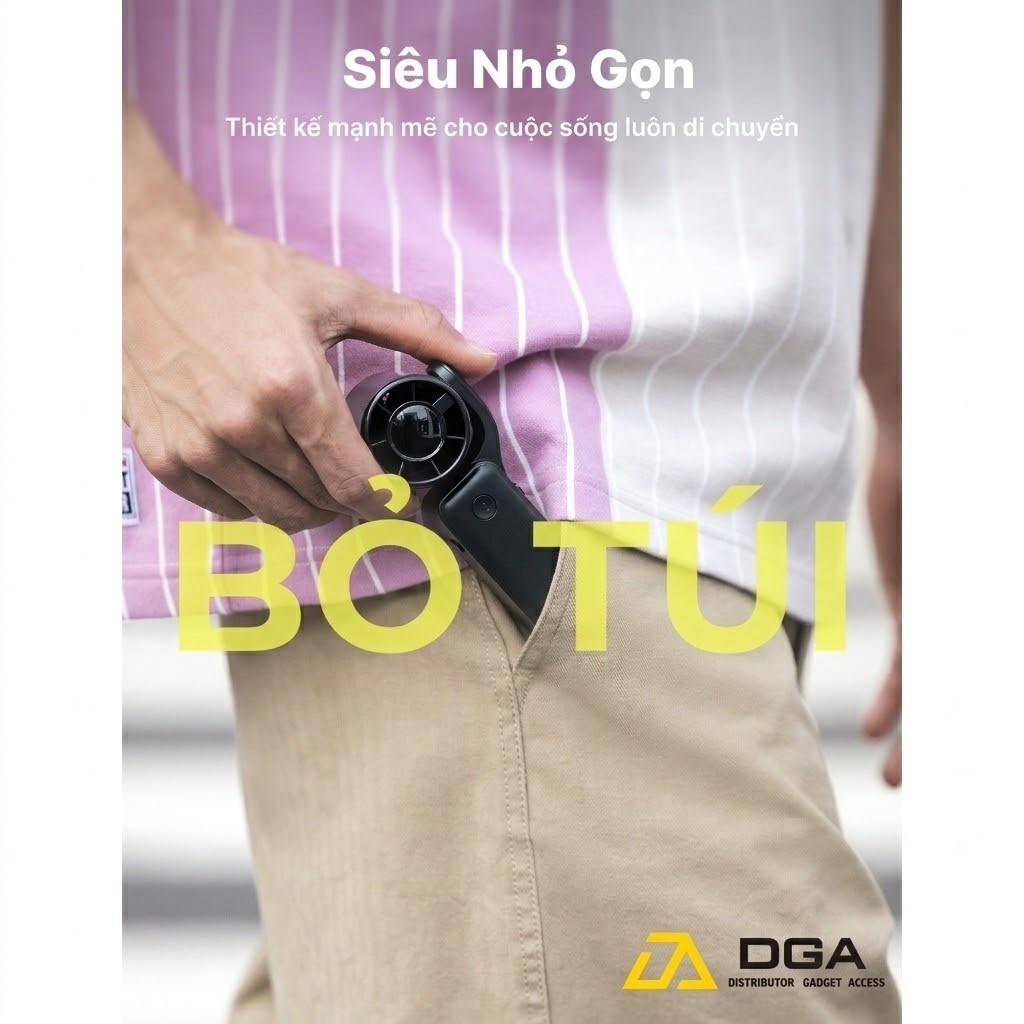 Quạt Cầm Tay AECOOLY AirGimbal PF04 (3500mAh, 17H, Display Screen, 11m/s, 15000RPM, 220° Adjustable, 5-Speed Turbo Wind)