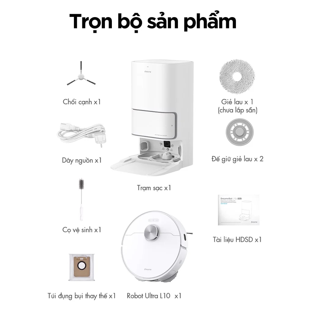 Dreame L10 Ultra Robot Hút Bụi Lau Nhà – Bản Quốc tế