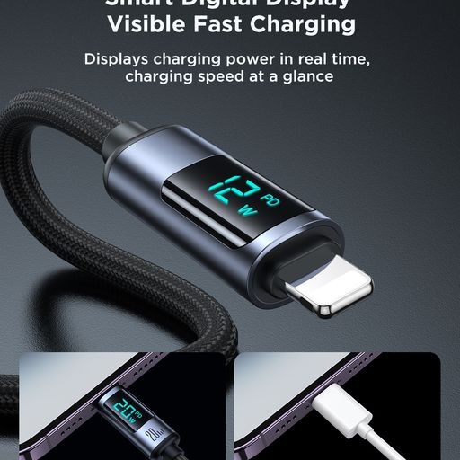 Cáp sạc Joyroom Prism Series Digital Display Fast Charging Data Cable có màn hình hiển thị công suất