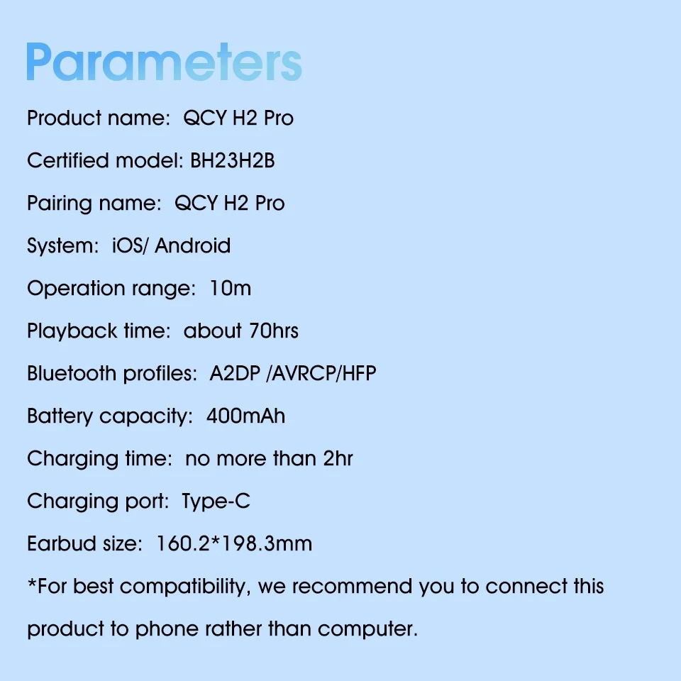 Tai nghe không dây QCY XIAOMI H2 Pro