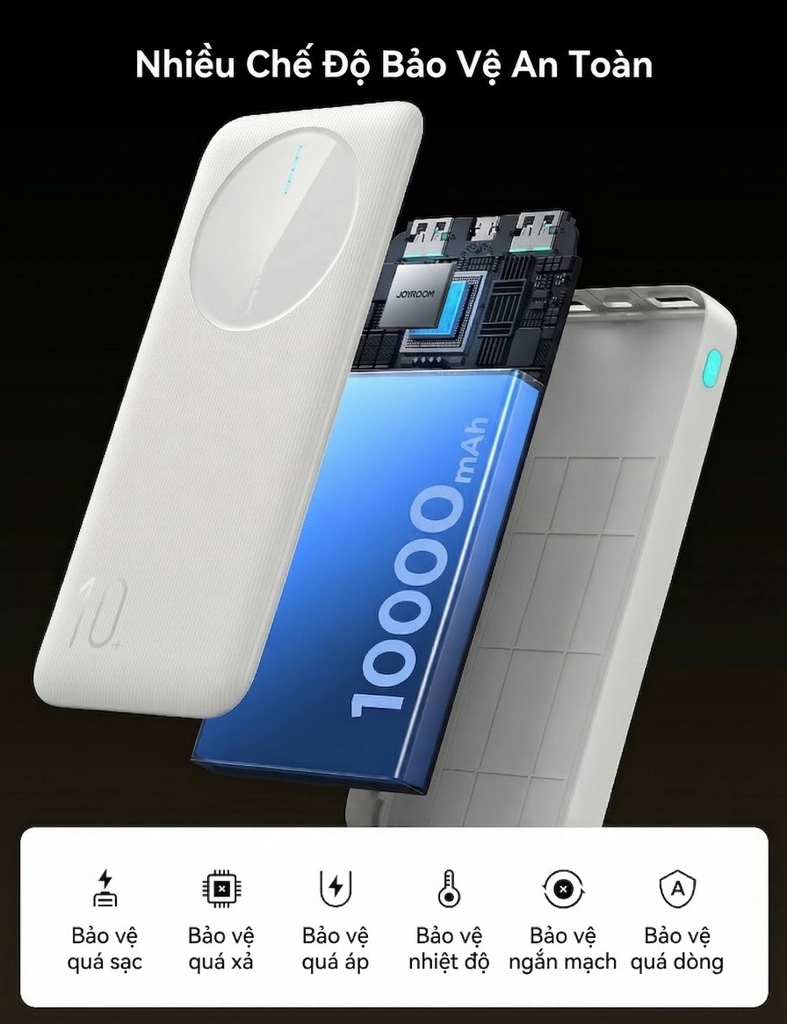Sạc dự phòng 10000mAh Joyroom PBF12 mang lên được máy bay có 3C