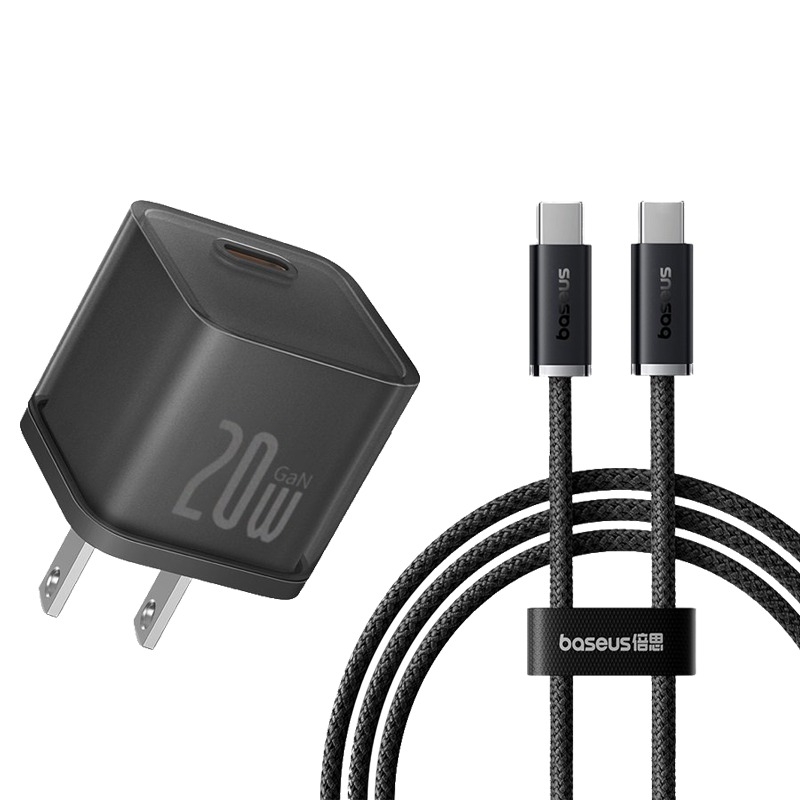 Sạc Nhanh Baseus GaN5S Fast Charger 1C 20W/30W Cho iPhone 15 Series (Nhỏ gọn, sạc nhanh PD/Quick Charge) - Combo