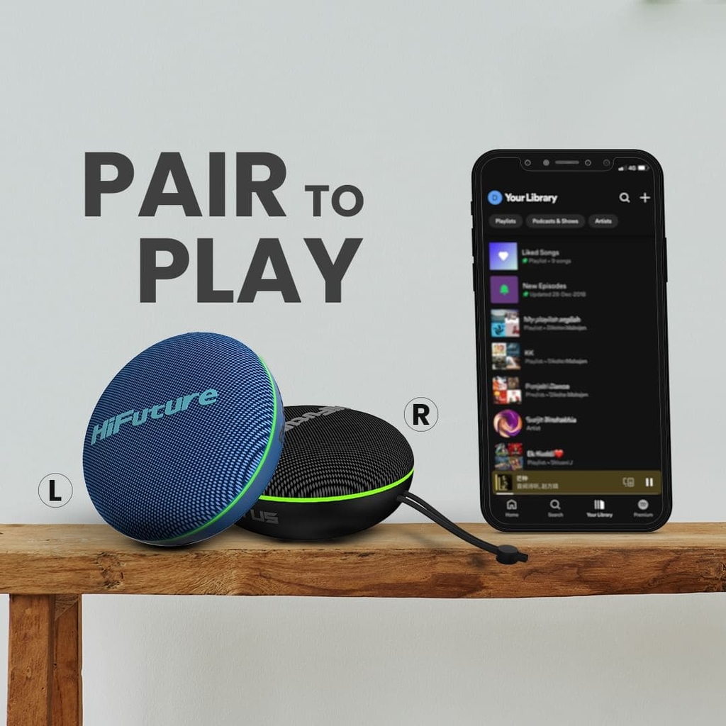 Loa Bluetooth di động HiFuture Altus Portable Speaker 10W (8h Music time, Bluetooth 5.3, IPX5 Waterproof)