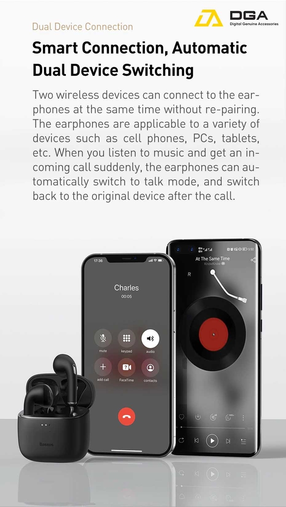 Tai nghe không dây Bluetooth True Wireless Baseus Bowie Series E8 TWS