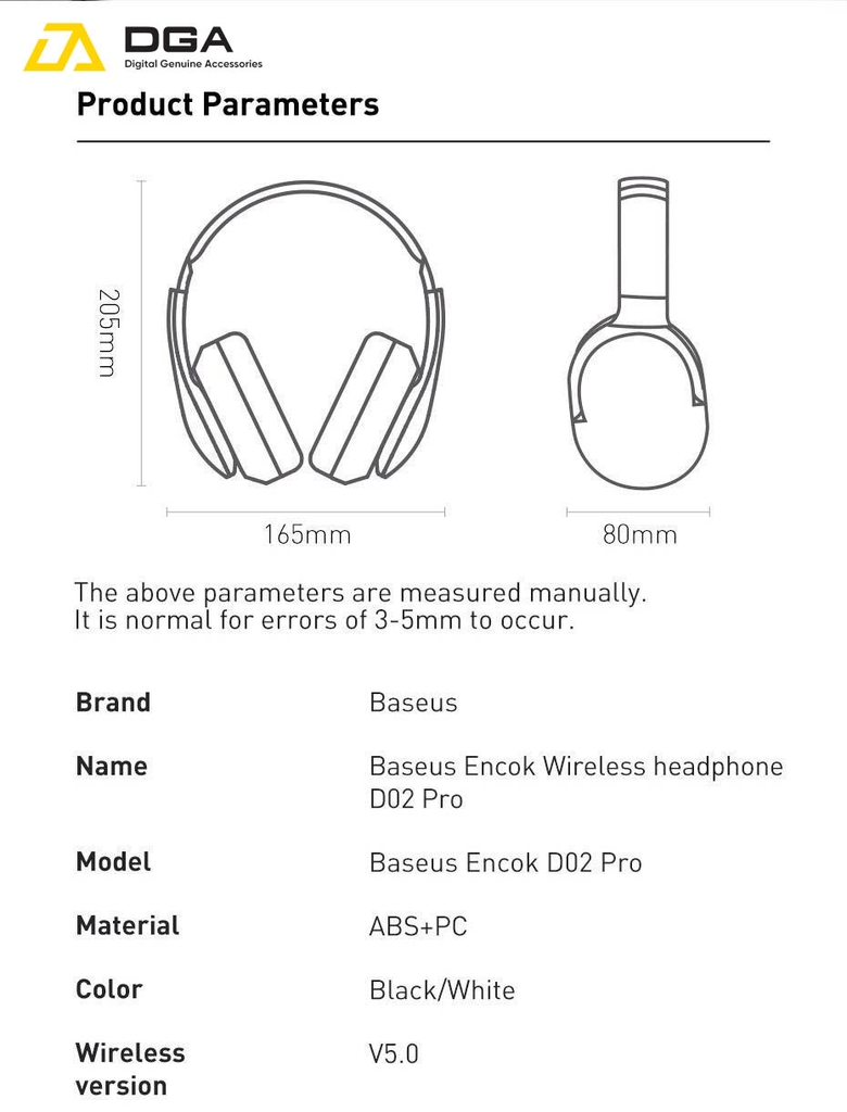 Tai nghe chụp tai không dây cao cấp Baseus Encok Wireless headphone D02 Pro