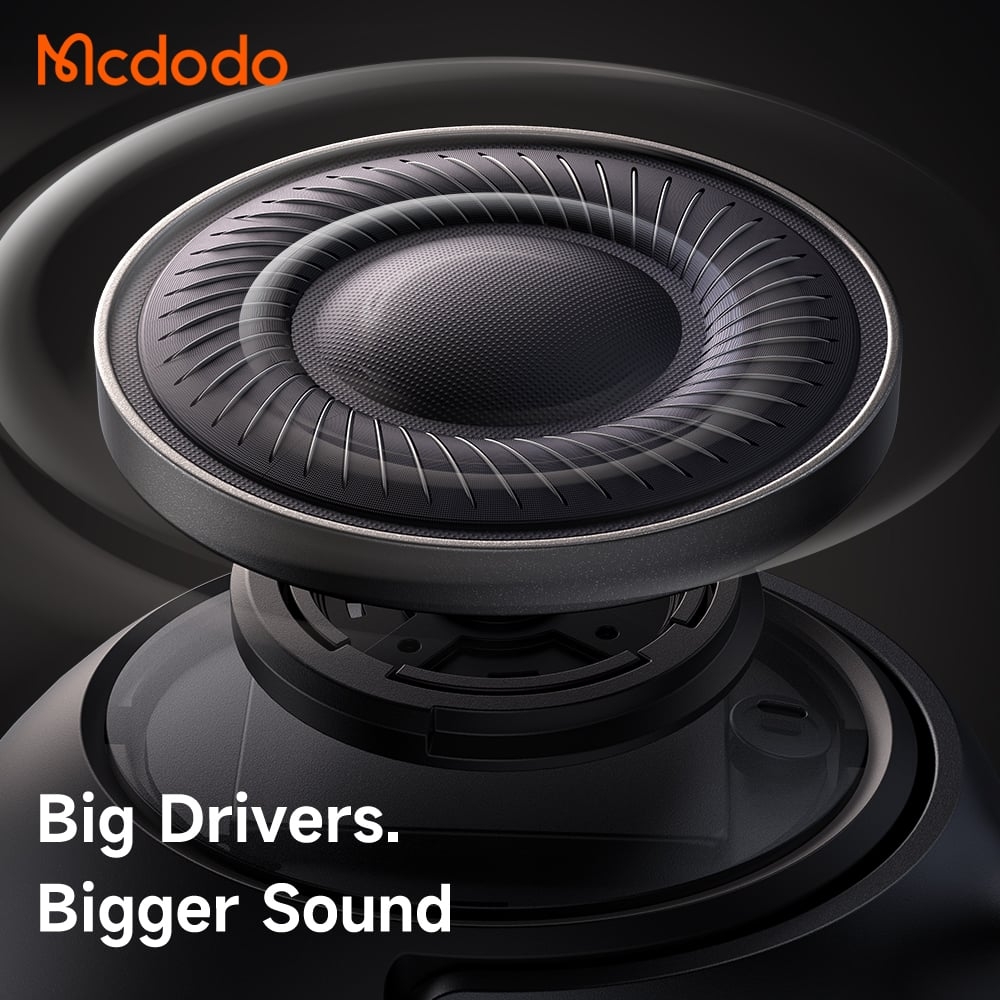 Tai Nghe Chụp Tai Không Dây MCDODO T02 series HP-142 (Bluetooth v5.4, 56H, ANC, 40mm super-magnetic diaphragm, with USB-C Audio Port, Powerful Bass)
