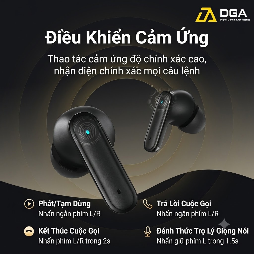 Tai Nghe Bluetooth TWS USAMS Echo E05 (Bluetooth v6.0, 3.5H, 3D Surround Stereo Sound, Low latency)