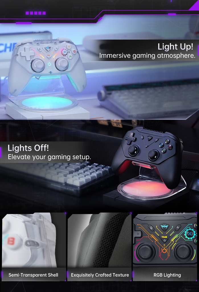 Tay cầm chơi game không dây Machenike G3s Dual-Mode - Hàng Chính Hãng