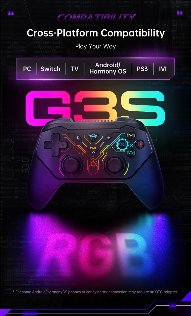 Tay cầm chơi game không dây Machenike G3s Dual-Mode - Hàng Chính Hãng