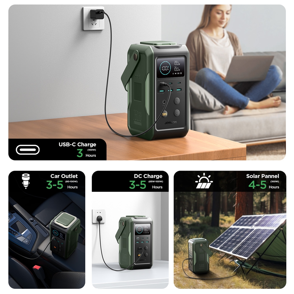 Trạm sạc dự phòng di động Joyroom PBF10 dung lượng 75000mAh sạc nhanh 100W tích hợp đèn