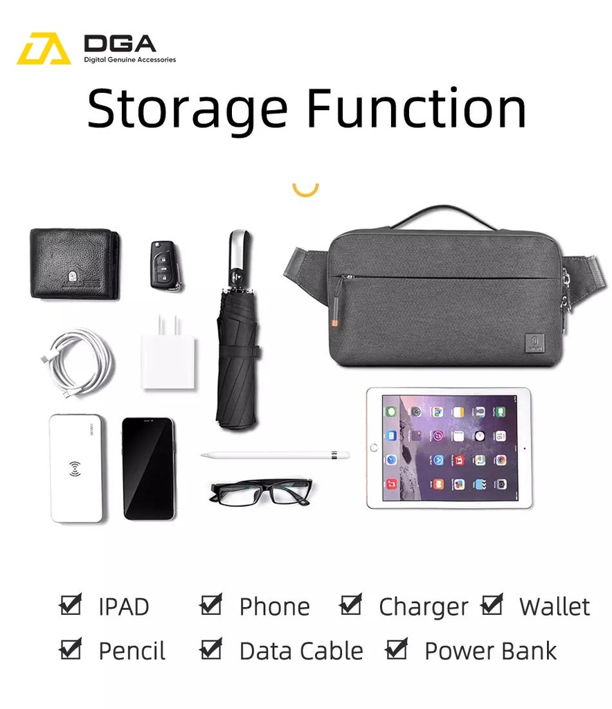 Túi đựng phụ kiện thể thao WIWU ALPHA CHEST PACKAGE CROSSBODY BAG